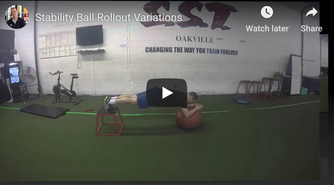 Stability Ball Rollout Variations Volleyball Toolbox